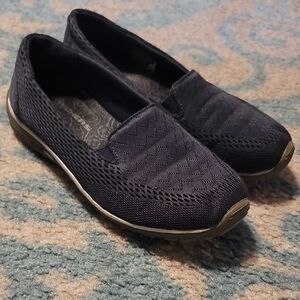 Skechers Navy Mesh Slip-On Flats